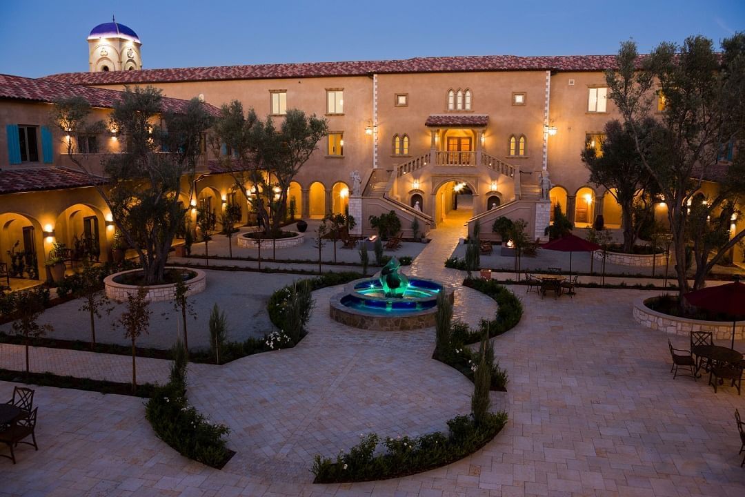 hotel courtyard